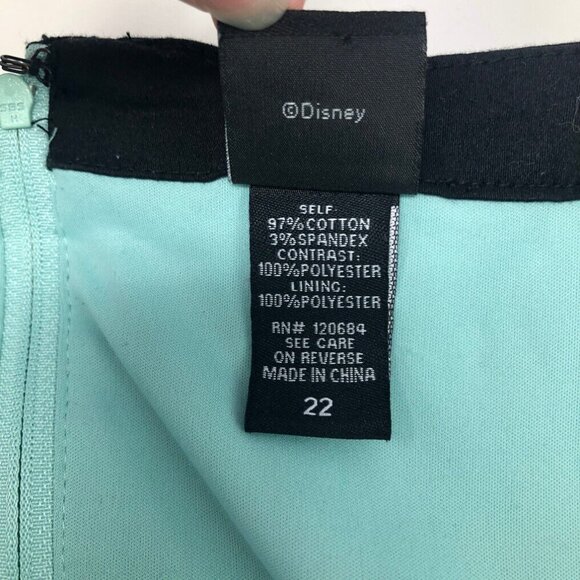Torrid Disney Little Mermaid Mint Green and Black Dress - Picture 7 of 8